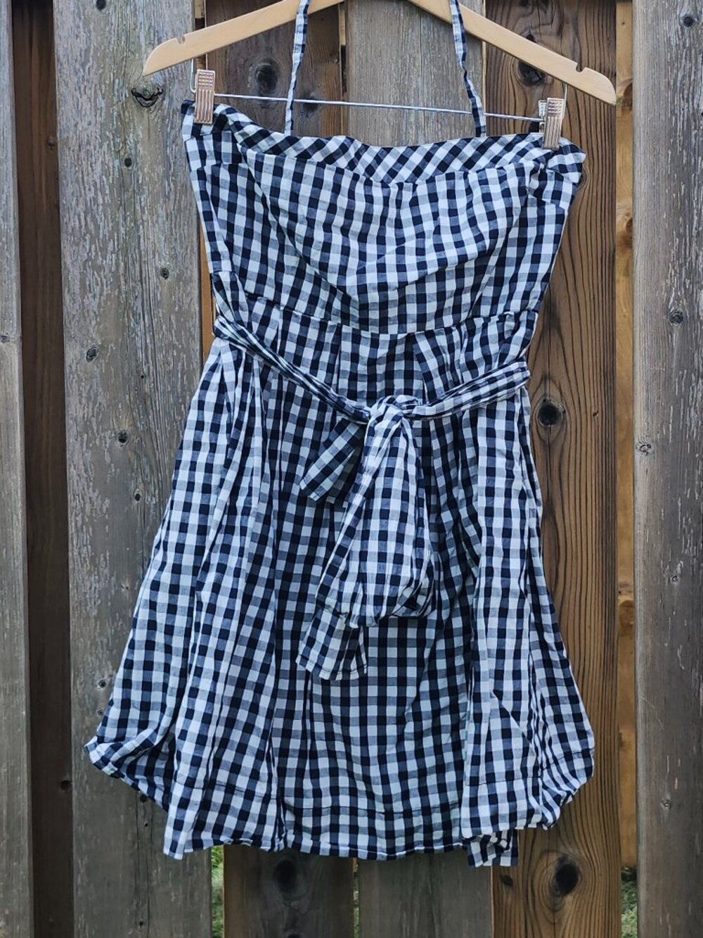 JACOB CONNECTION Black and White Gingham Check Mini Dress Size 11/12 Large